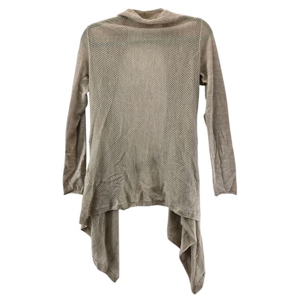 Zadig & Voltaire Cardigan Sweater Womens Neutrals Beige Buckles Scarf Hem - Picture 3 of 9